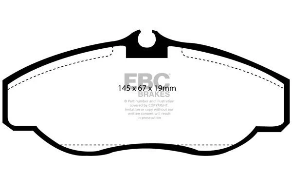 DP41037R - EBC Yellowstuff Brake Pads; Front 2 DP41037R - EBC Yellowstuff Brake Pads; Front - Image 2