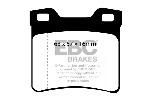 DP41048R - EBC Yellowstuff Brake Pads; Rear 2 DP41048R - EBC Yellowstuff Brake Pads; Rear - Image 2
