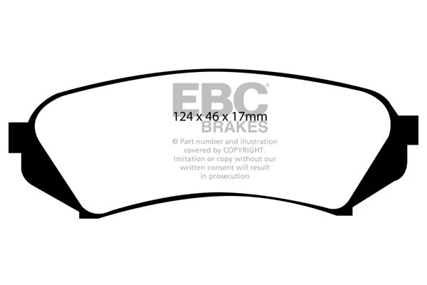 DP51282NDX - EBC Bluestuff NDX Brake Pads; Rear 2 DP51282NDX - EBC Bluestuff NDX Brake Pads; Rear - Image 2