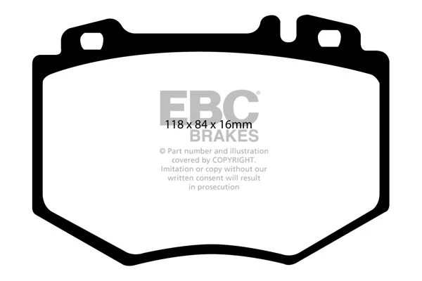 DP41487R - EBC Yellowstuff Brake Pads; Front 2 DP41487R - EBC Yellowstuff Brake Pads; Front - Image 2