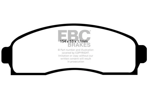 DP61617 - EBC Greenstuff 6000 Brake Pads; Front 2 DP61617 - EBC Greenstuff 6000 Brake Pads; Front - Image 2