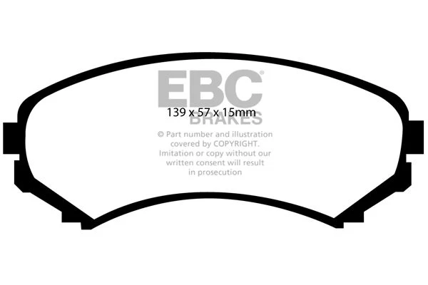 DP61619 - EBC Greenstuff 6000 Brake Pads; Front 2 DP61619 - EBC Greenstuff 6000 Brake Pads; Front - Image 2