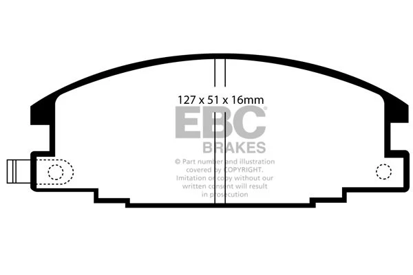 DP6746 - EBC Greenstuff 6000 Brake Pads; Front 2 DP6746 - EBC Greenstuff 6000 Brake Pads; Front - Image 2