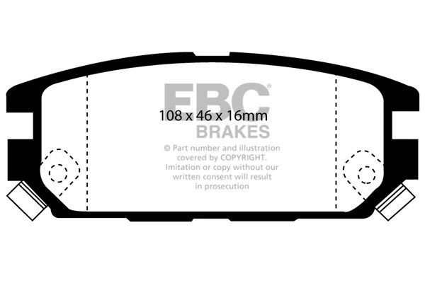 DP2987 - EBC Greenstuff 2000 Brake Pads; Rear 2 DP2987 - EBC Greenstuff 2000 Brake Pads; Rear - Image 2