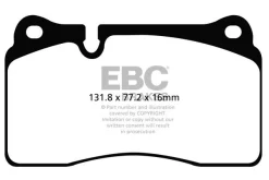 DP82070RPX - EBC RP-X Brake Pads; Front -Automotive parts store DPX2070 4291