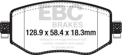 DP42309R - EBC Yellowstuff Brake Pads; Front -Automotive parts store DPX2309 84d9