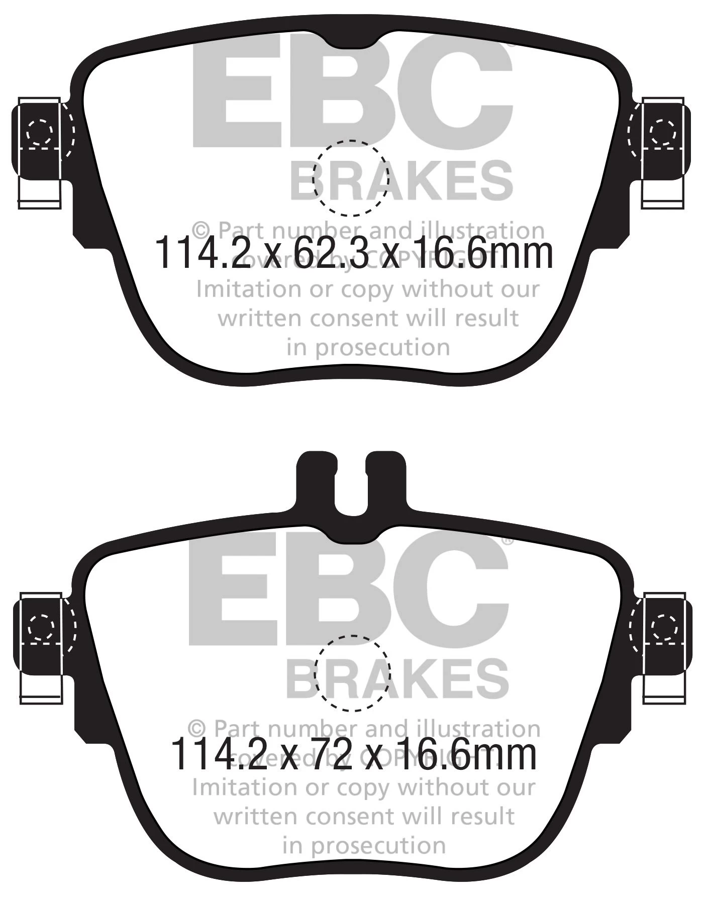 DP42337R - EBC Yellowstuff Brake Pads; Rear 2 DP42337R - EBC Yellowstuff Brake Pads; Rear - Image 2